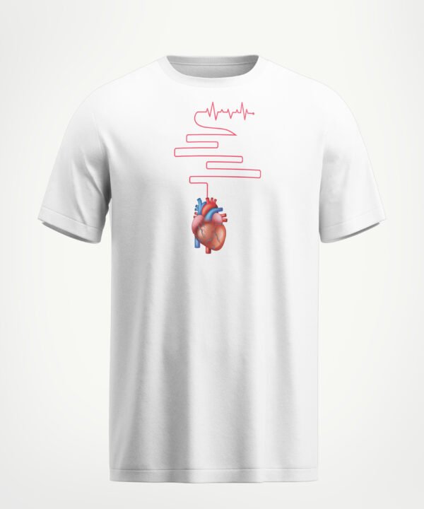 Rungzaar Pulse Heart Tee – White