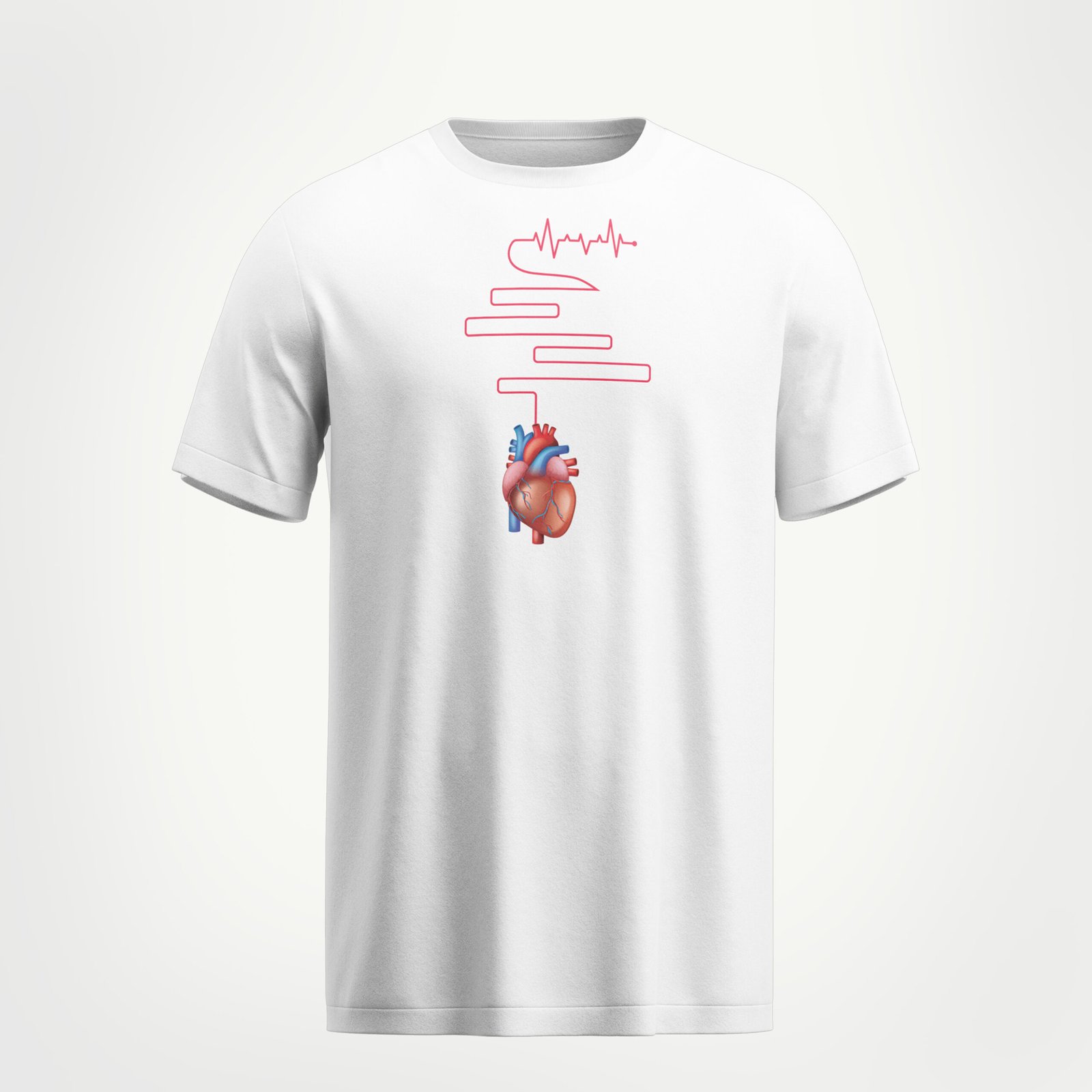 Rungzaar Pulse Heart Tee – White