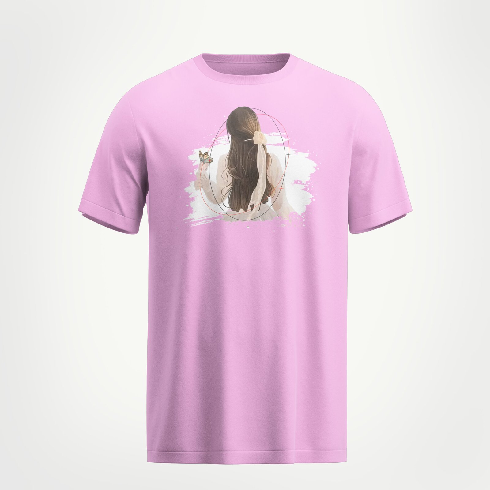 Rungzaar Serene Silhouette Tee – Pink