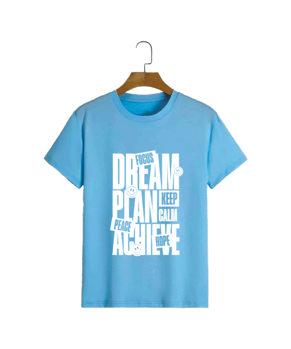 Rungzaar Dream Plan Achieve Graphic Tee – Sky Blue