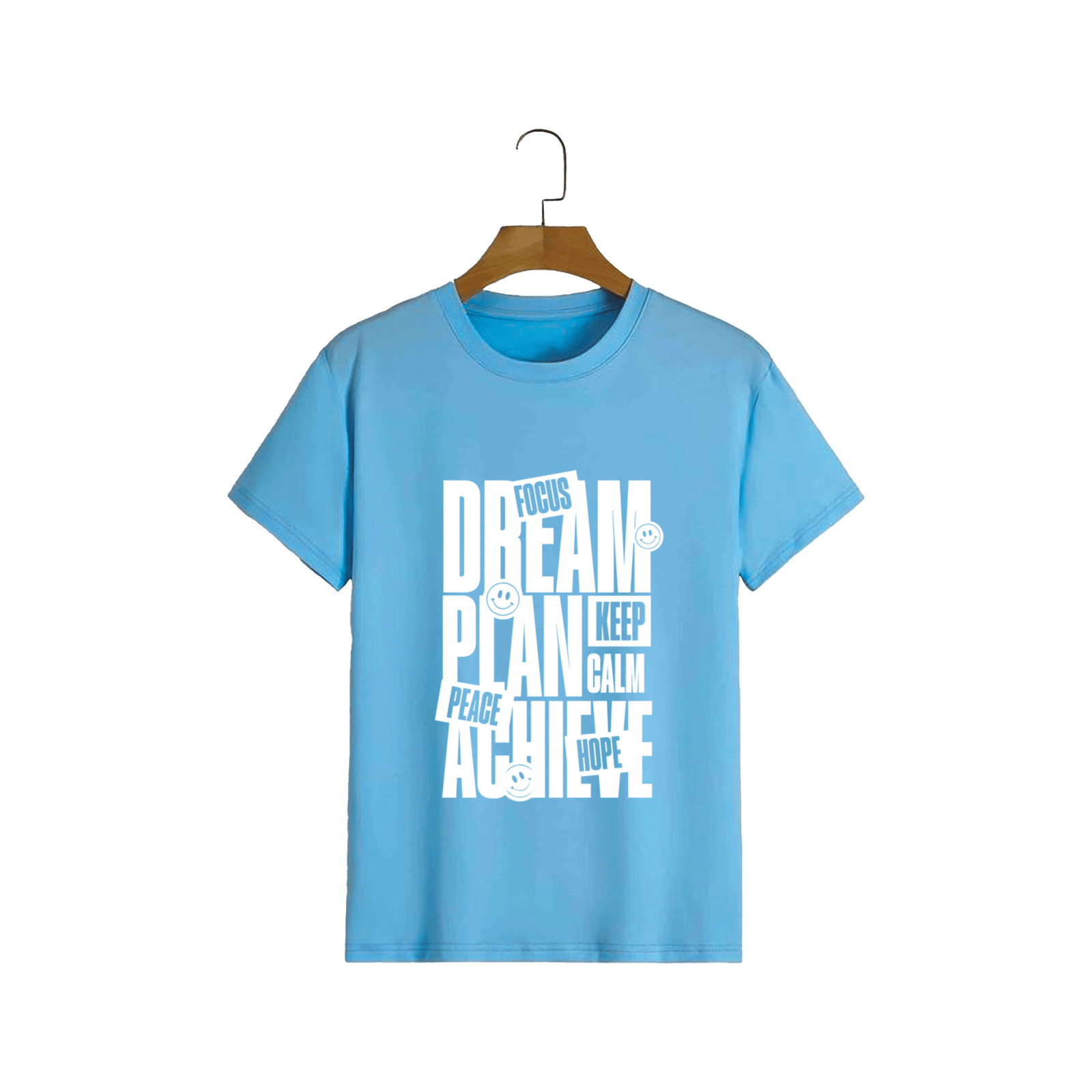 Rungzaar Dream Plan Achieve Graphic Tee – Sky Blue
