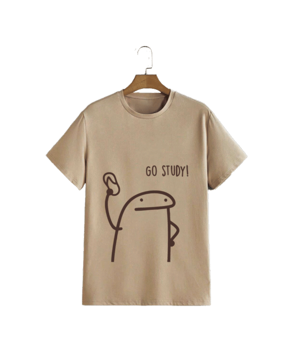 Rungzaar Go Study Graphic Tee – Beige