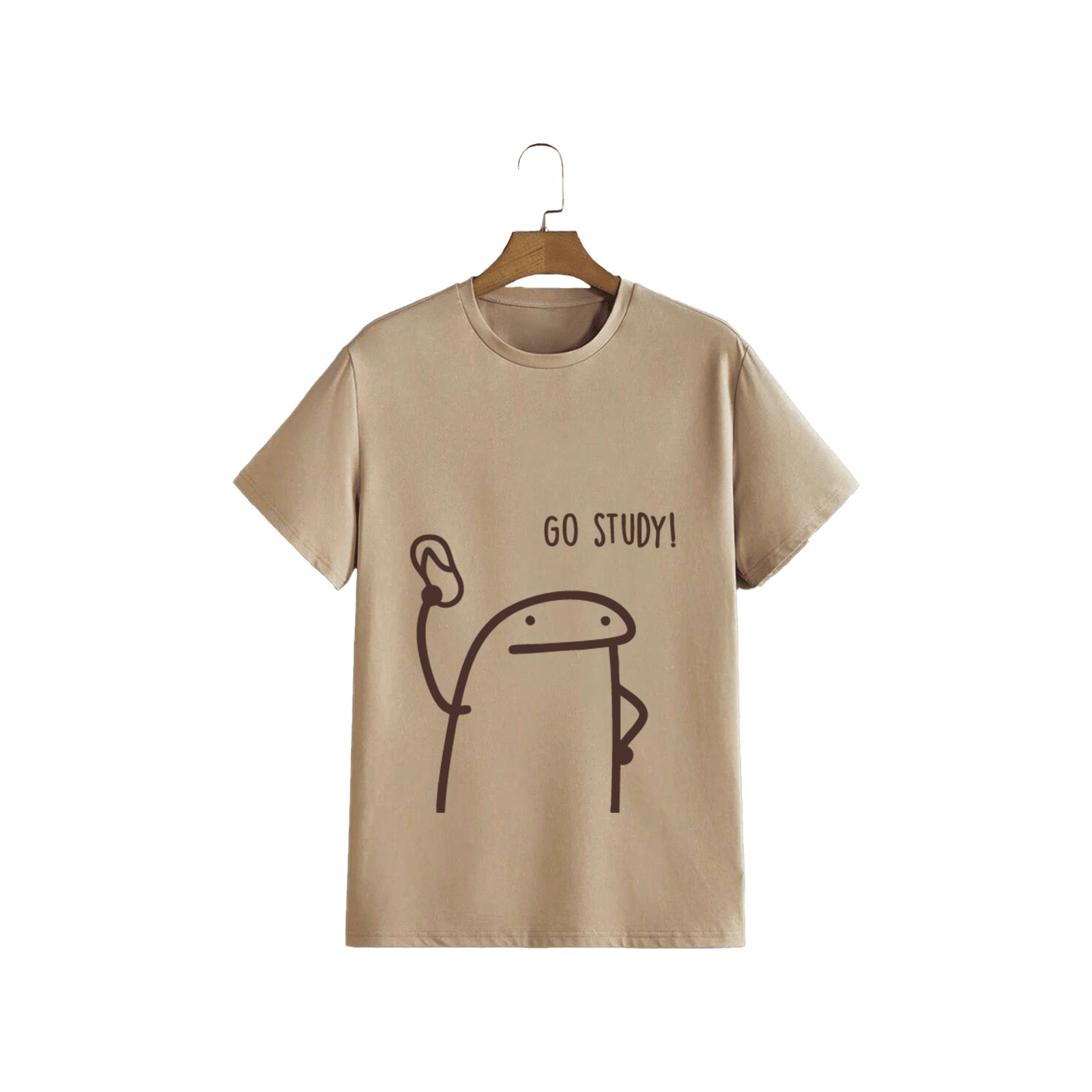 Rungzaar Go Study Graphic Tee – Beige