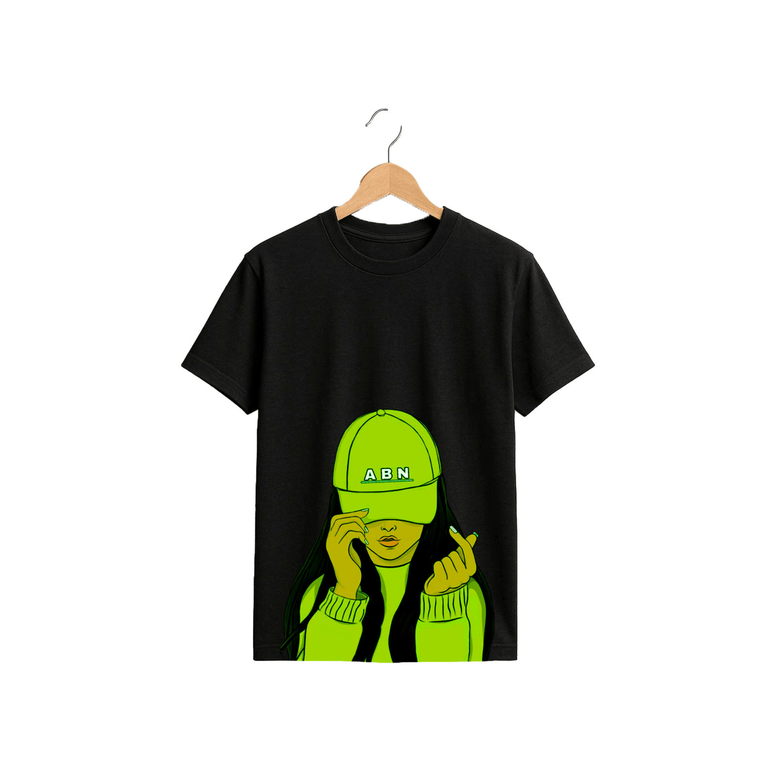 Rungzaar Neon Attitude Graphic Tee – Black