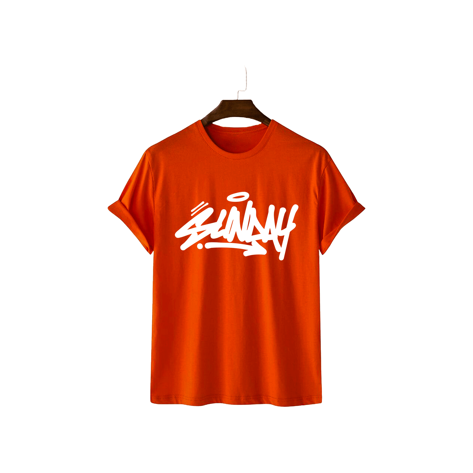 Rungzaar Sunday Vibes Graphic Tee – Orange