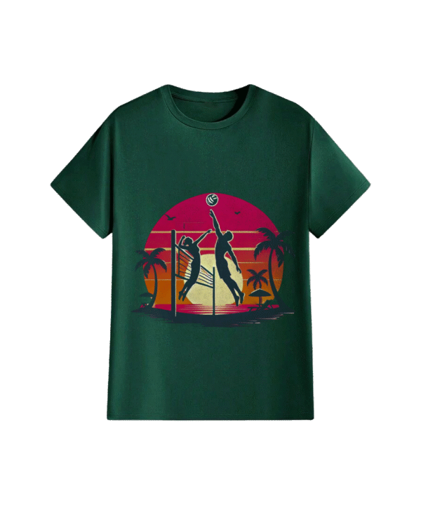 Rungzaar Sunset Volleyball Graphic Tee – Green