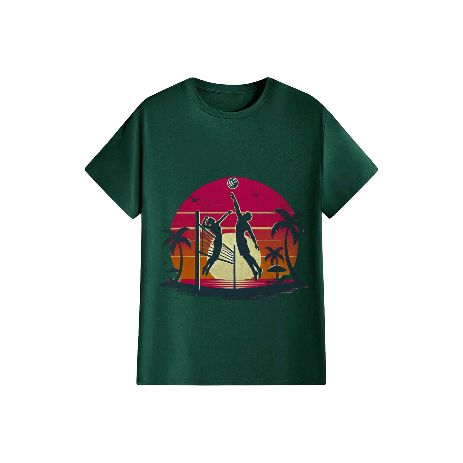 Rungzaar Sunset Volleyball Graphic Tee – Green