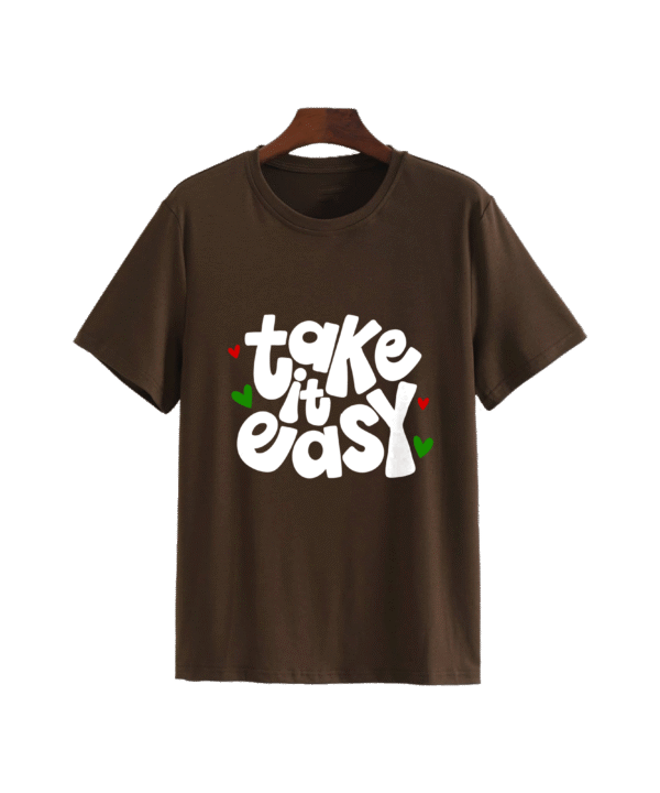 Rungzaar Take It Easy Graphic Tee – Brown